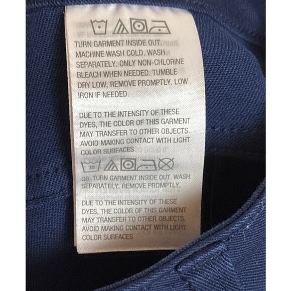 Dennis by Dennis Basso Women’s 6 Navy Blue Straight Crop Twill Pant Fray Hem NWT - Picture 8 of 8